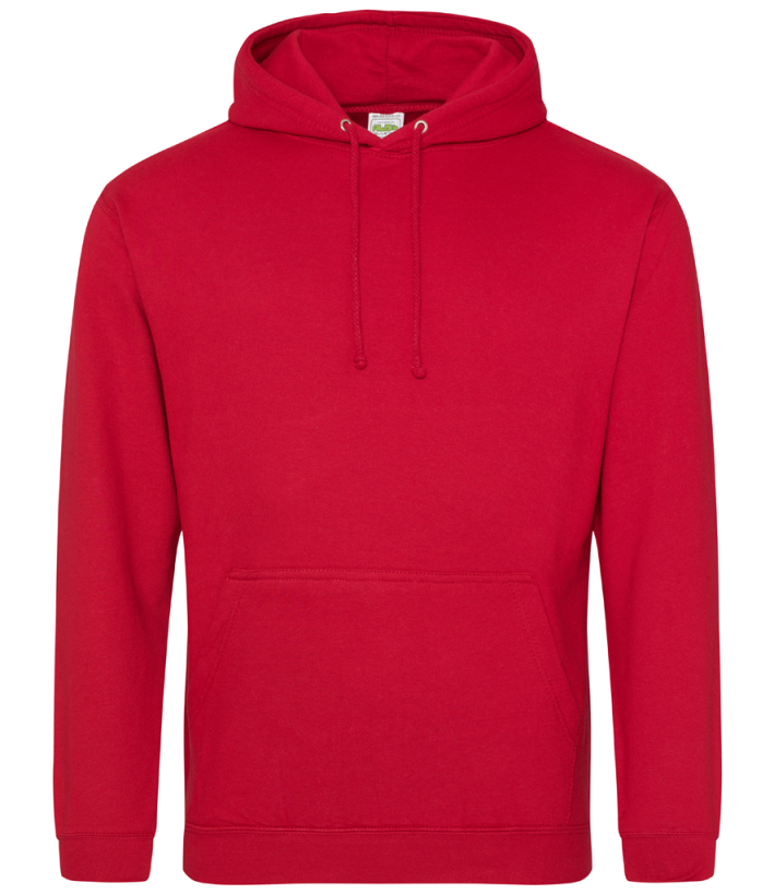 Super soft luxurious feel 60/40 Polyester Cotton mix Hooded Sweatshirt. Select the logo colour of your choice at checkout!
