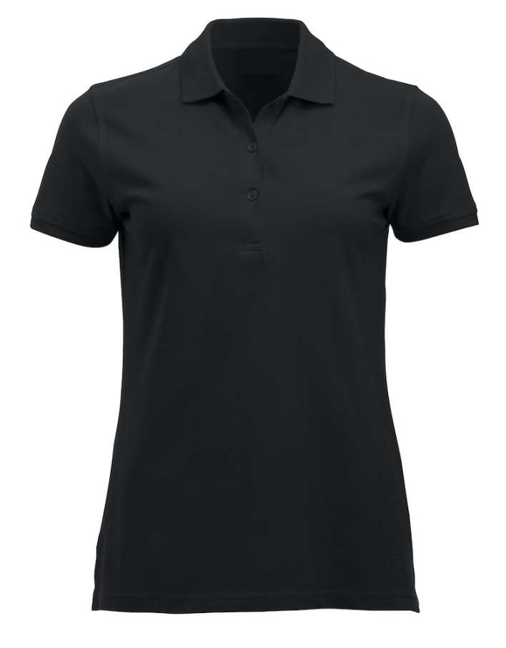 Polycotton Ladies Poloshirt embroidered logo left breast. Select the logo colour of your choice at checkout!