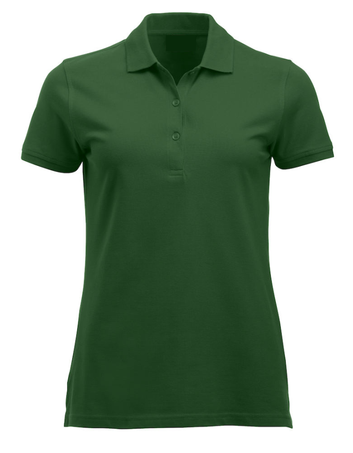 Polycotton Ladies Poloshirt embroidered logo left breast. Select the logo colour of your choice at checkout!