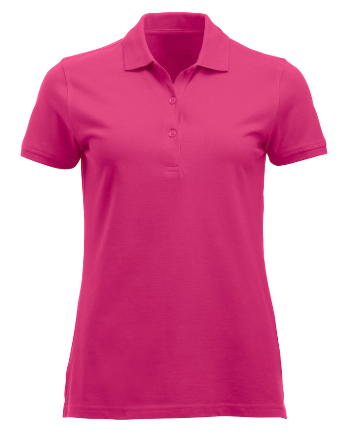 Polycotton Ladies Poloshirt embroidered logo left breast. Select the logo colour of your choice at checkout!