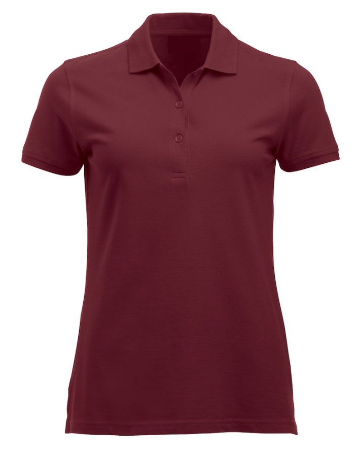 Polycotton Ladies Poloshirt embroidered logo left breast. Select the logo colour of your choice at checkout!