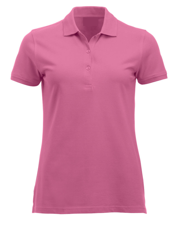 Polycotton Ladies Poloshirt embroidered logo left breast. Select the logo colour of your choice at checkout!