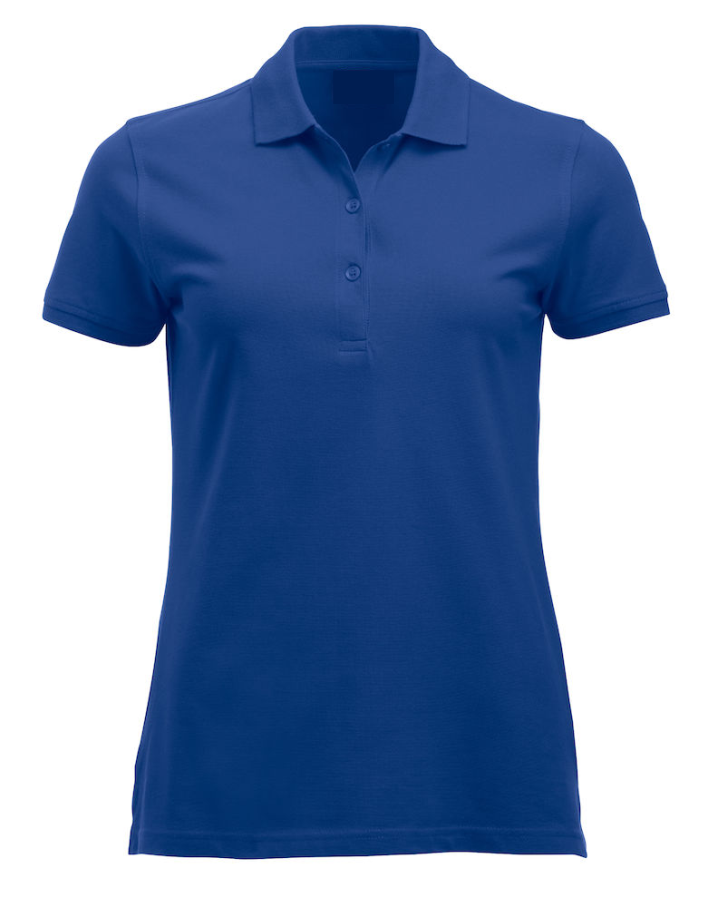 Polycotton Ladies Poloshirt embroidered logo left breast. Select the logo colour of your choice at checkout!