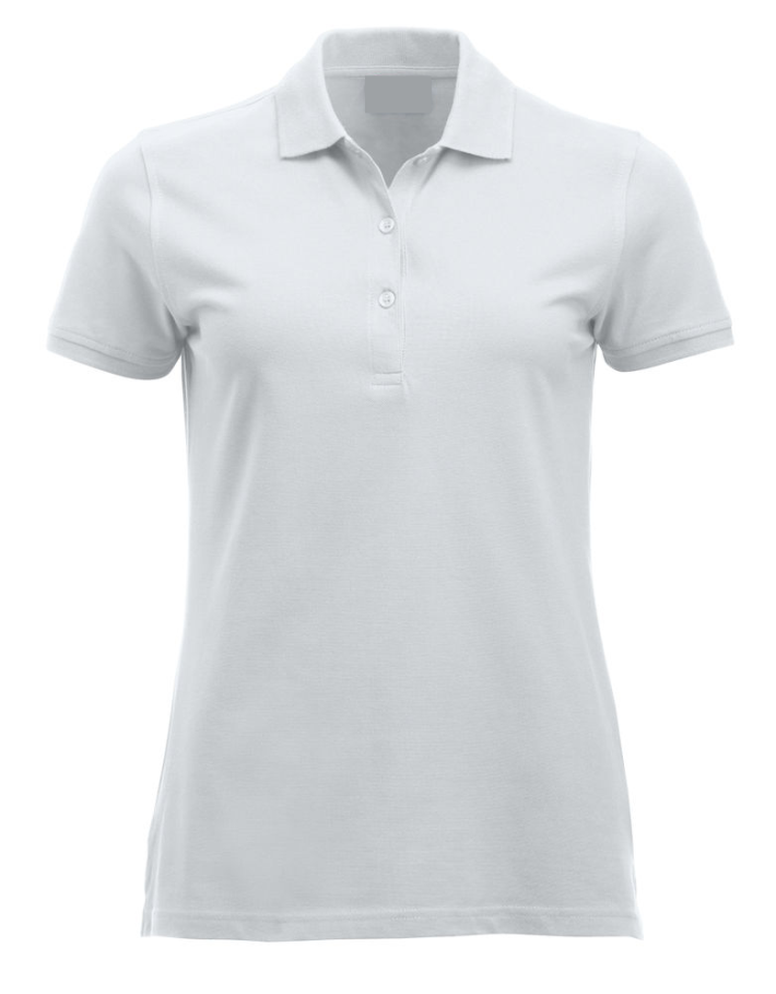 Polycotton Ladies Poloshirt embroidered logo left breast. Select the logo colour of your choice at checkout!