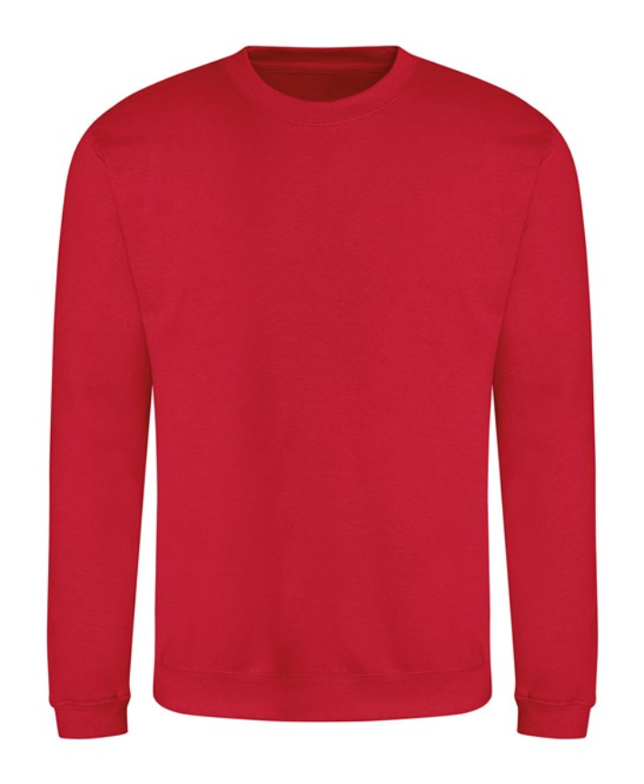 Polycotton Sweatshirt embroidered logo left breast. Select the logo colour of your choice at checkout!